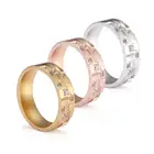 Кольца моя форма из нержавеющей стали, обручальные кольца, серебристо-розовое золото, прозрачный циркон, женское бриллиантовое ювелирное изделие, подарок 171819