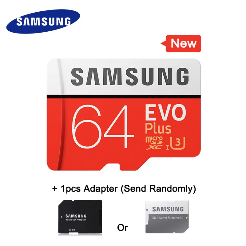 64GB With Adapter Samsung памяти 64 г SDHC SDXC TF80M класс EVO+ MicroSD класс 10 микро-sd MB-MC64D C10 UHS TF транс флешка карта памяти микро сд для телефона карта памяти для телефона - Емкость: 64GB With Adapter