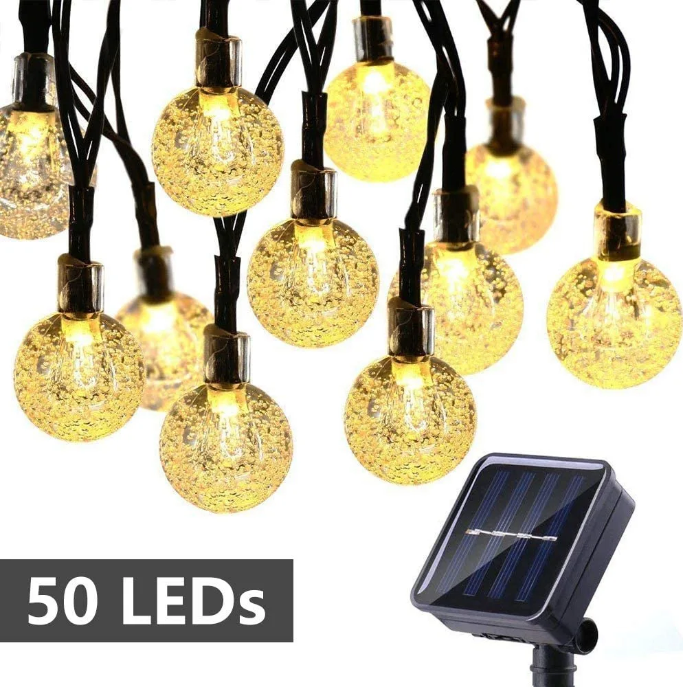

30 50 LEDs Crystal Ball Solar Light Outdoor IP65 Waterproof String Fairy Lamps Solar Garden Garlands Christmas Decoration