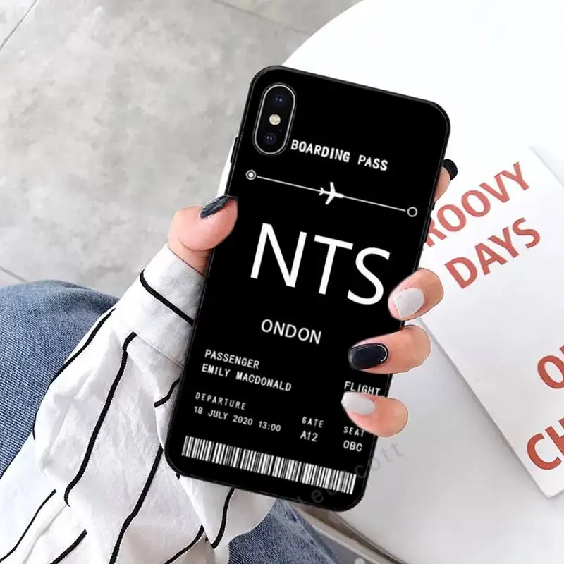 

Personalised Plane Ticket pattern Coque high quality Phone Case shell for iPhone 11 12 pro XS MAX 8 7 6 6S Plus X 5S SE 2020 XR