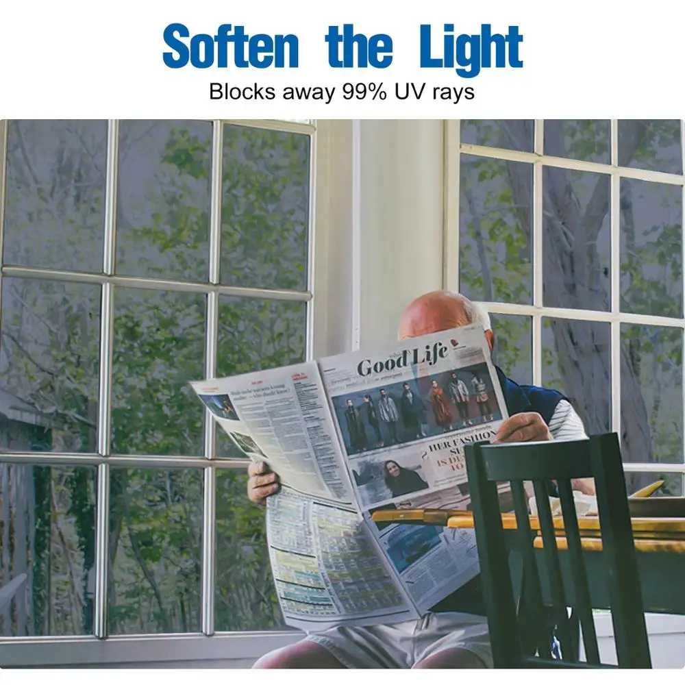 Односторонняя оттенка 200 см серебристая зеркальная Светоотражающая оконная