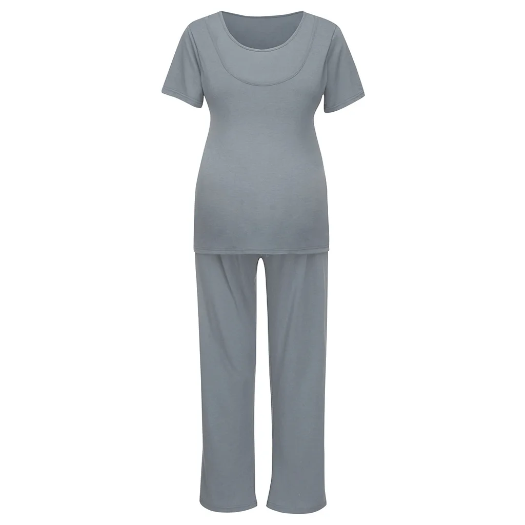 Зимняя пижама с длинным рукавом для беременных женщин Футболка и кормящих детей +