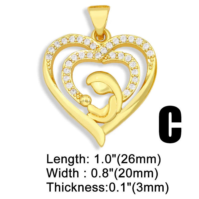 OCESRIO модное золотое ожерелье с белым камнем для мамы Подвески изготовления