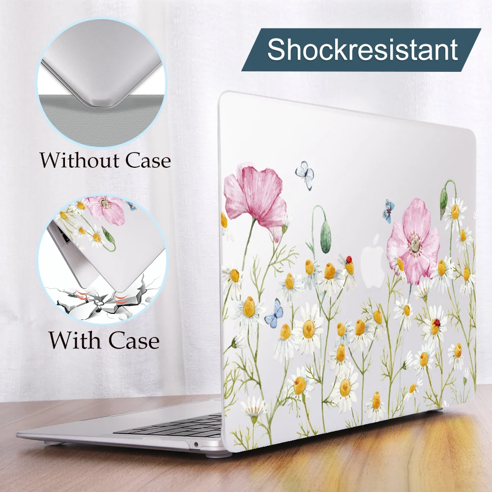 Жесткий чехол Crazy Design с цветочным рисунком жирафа для Macbook Air 13 A1932 Pro 13 Touch Bar A2159 16 дюймов чехол для ноутбука A2141