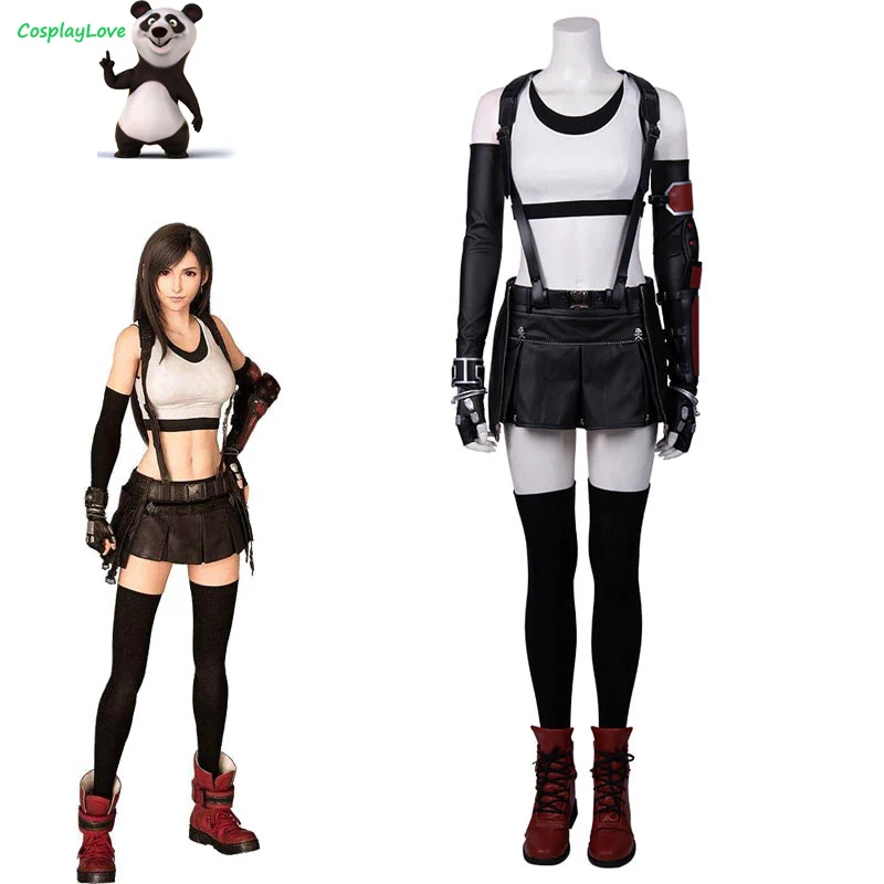 Косплей Любовь финальная фантазия VII переделка FF7 Tifa Lockhart Костюм Платье на
