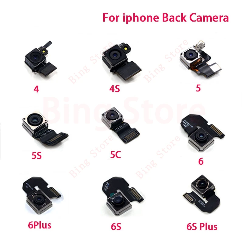 Оригинальная основная задняя камера для iphone 5, 5S, 5C, SE, 6, 6S Plus, задняя камера с гибким кабелем, модель, протестированная на, запчасти для мобильных телефонов