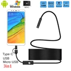 Мини-камера-эндоскоп HD 1200P IP68 5 м с жесткой гибкой трубкой Mirco USB Type-C бороскоп для осмотра видео для Android автомобильный эндоскоп