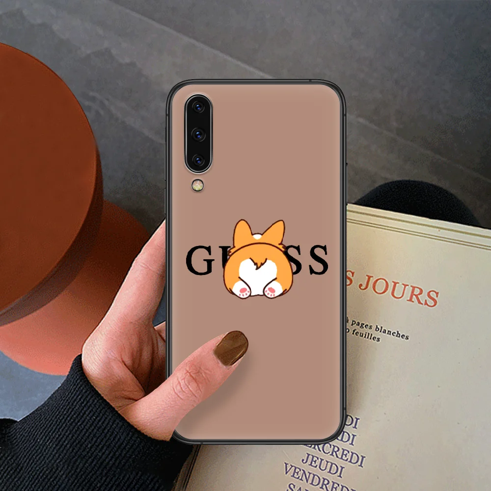 

French Brand guess Phone Case For Samsung Galaxy A 3 5 7 8 10 20 20E 21S 30 30S 40 50 51 70 71 black Waterproof Tpu Hoesjes