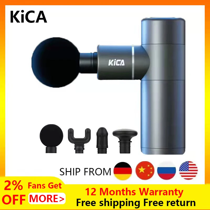 KiCA K1 Electric Massage Gun 3800 rpm High Frequency Percussion Muscle Stimulator Professional Fitness Fascia Gun Body Massager