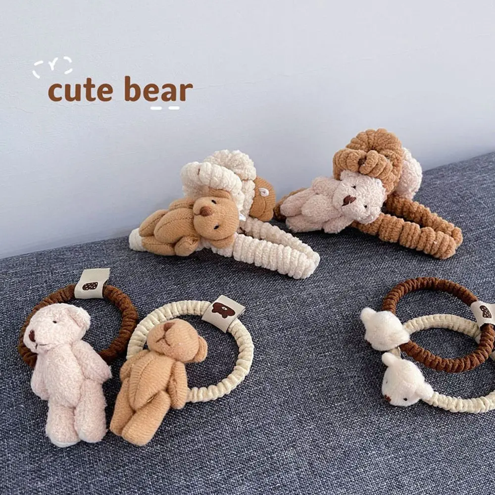 1 шт. милый плюшевый медведь головной убор модный мультяшный молочный чай кольцо