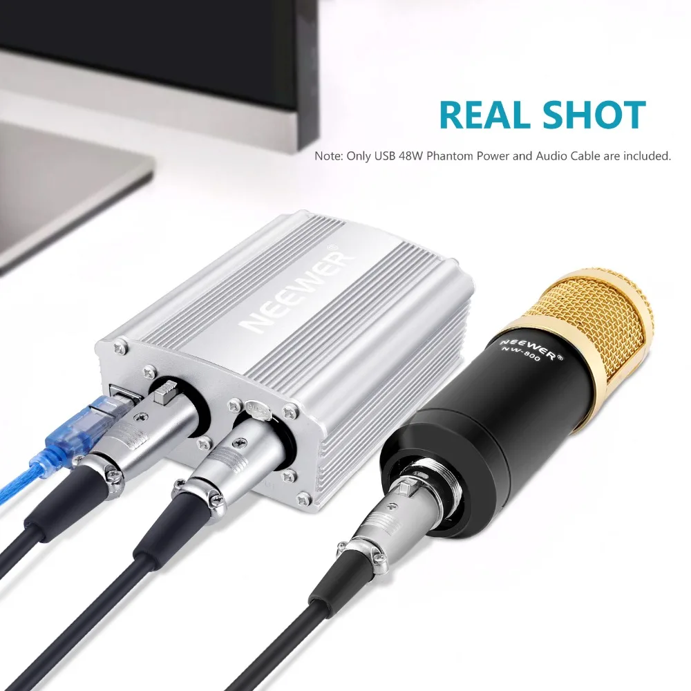 Neewer 48В Питание с помощью usb-кабеля, в качестве бонуса+ XLR 3 Pin микрофонный кабель