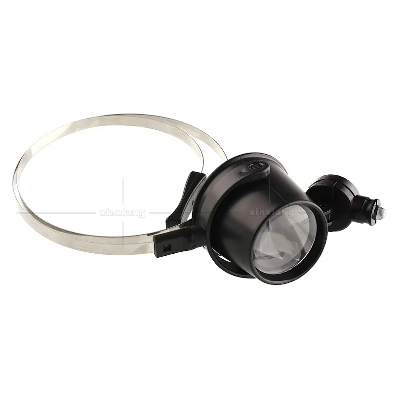 15 times LED light clock repair magnifying lens wear eye mask identification metal ring antique identification