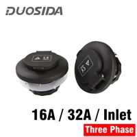 duosida 16a 32a inlet power supply side iec62196 2 mennekes type 2 socket for electric vehicle charging station