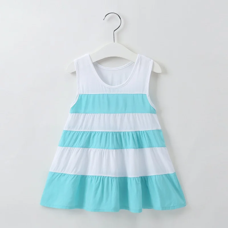 New Baby Clothes Girl Dress Casual striped Patch Korean Summer Cotton Cute Pretty Clothing Children Kids Dresses | Детская одежда и