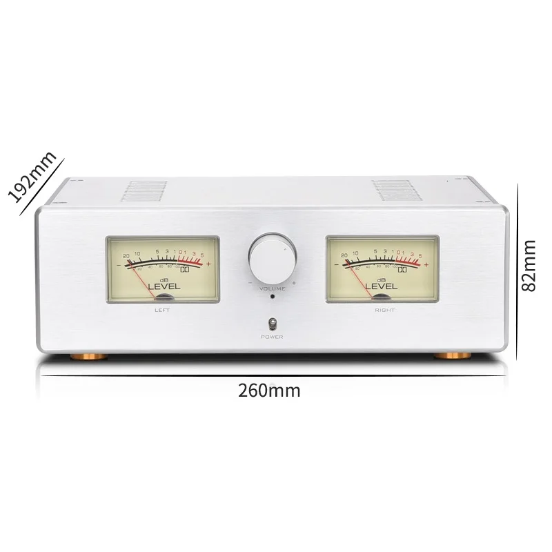 Class AB Dual VU Meter Power Amplifier Bluetooth 5.0 New Sanyo Thick Film STK443 Retro Desk AMP 25W *2 