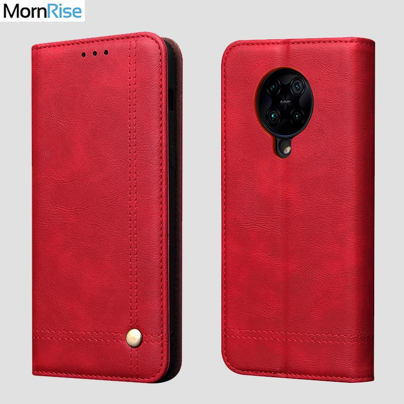 Роскошный тонкий кожаный чехол книжка в стиле ретро для Xiaomi Redmi K30 Pro бумажник с