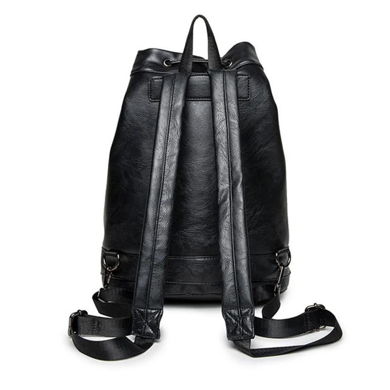 Рюкзак из искусственной кожи от известного бренда мужская сумка ведро на шнурке