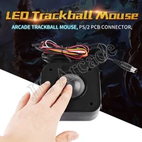 wired mouse portable connector accessories led trackball illuminated round non slip professional lighted machine arcade game