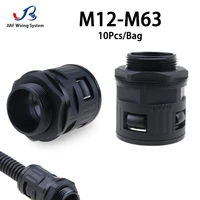10pcs ad34 5m321 5 bellows joint quick hose pa nylon connector black snake skin pipe joint corrugated conduit connector pg29