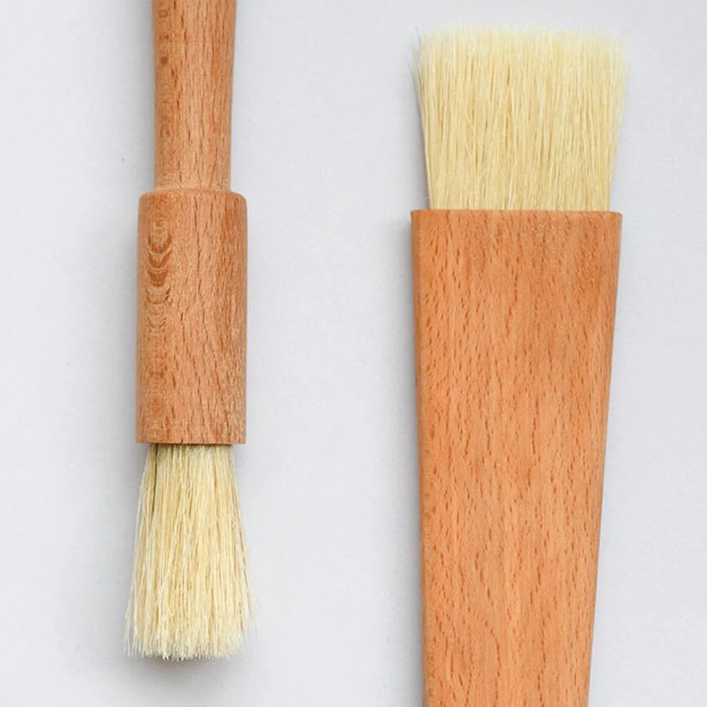 Деревянная щетка для барбекю масло Температура устойчивая обувь на плоской