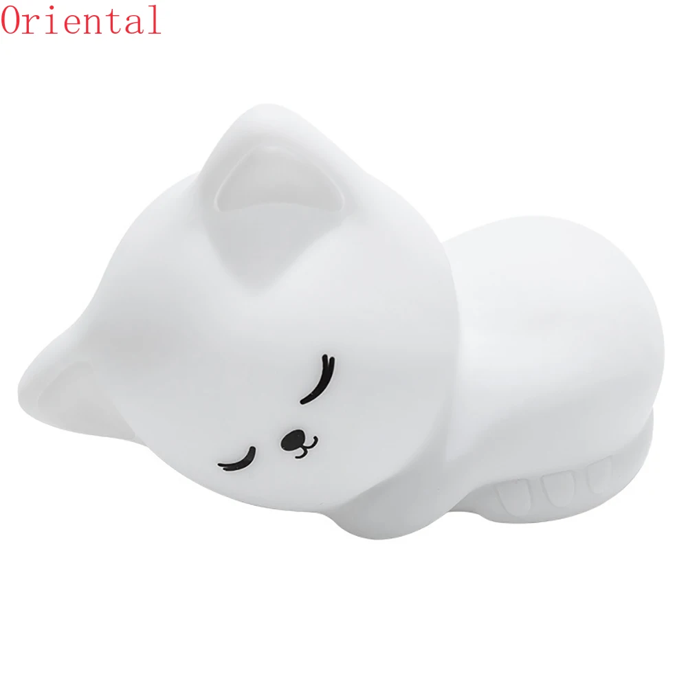 

Soft Silicone LED Night Light For Children Baby Kids USB Rechargeable Warm Light Creative Cartoon Night Lamp Decorative Light