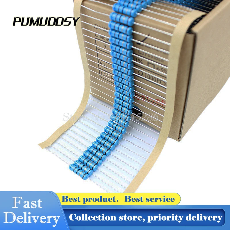 30 шт./лот 2 Вт металлический пленочный резистор 1% Ошибка DIP цвет сопротивление