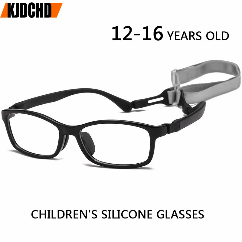 New Children Silicone Glasses Frame TR90 Prescription Eyeglasses Flexible  Kids Optical Glasses Used For 12-16 Years Old