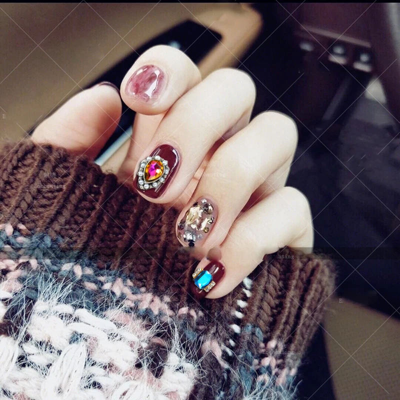 3D очаровательные украшения Стразы из сплава для дизайна ногтей флакон духов