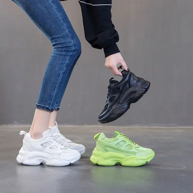 Женские кроссовки на вулканизированной подошве повседневные из натуральной