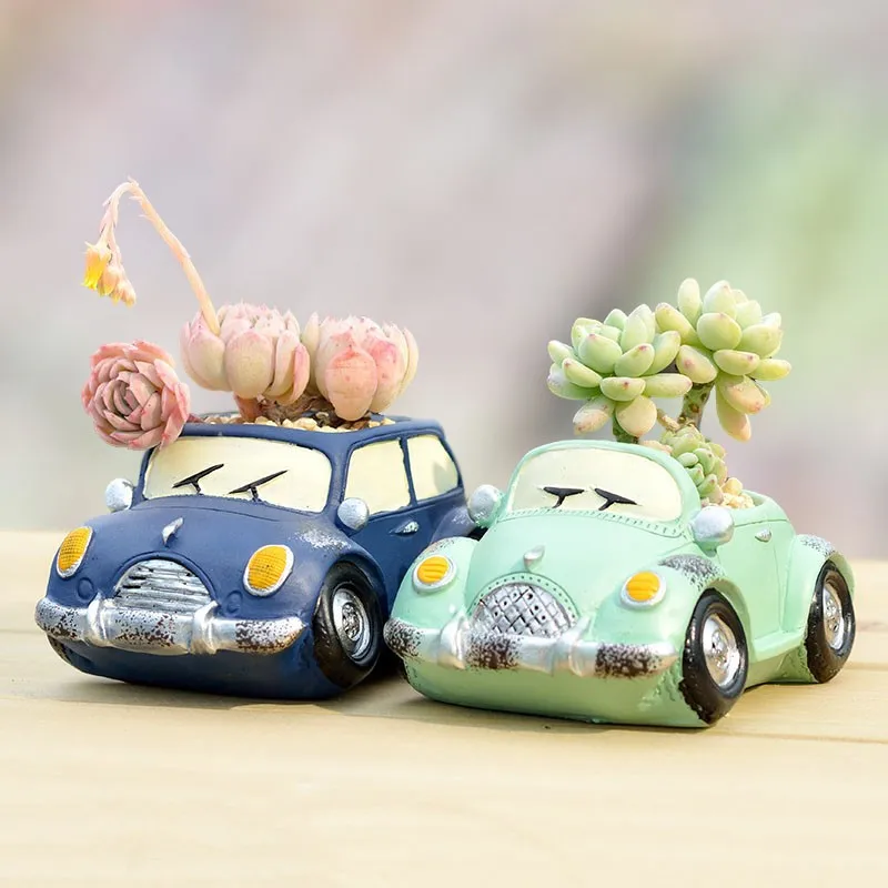 Автомобиль смолы цветочный горшок сад бонсай-суккулент растение Крытый