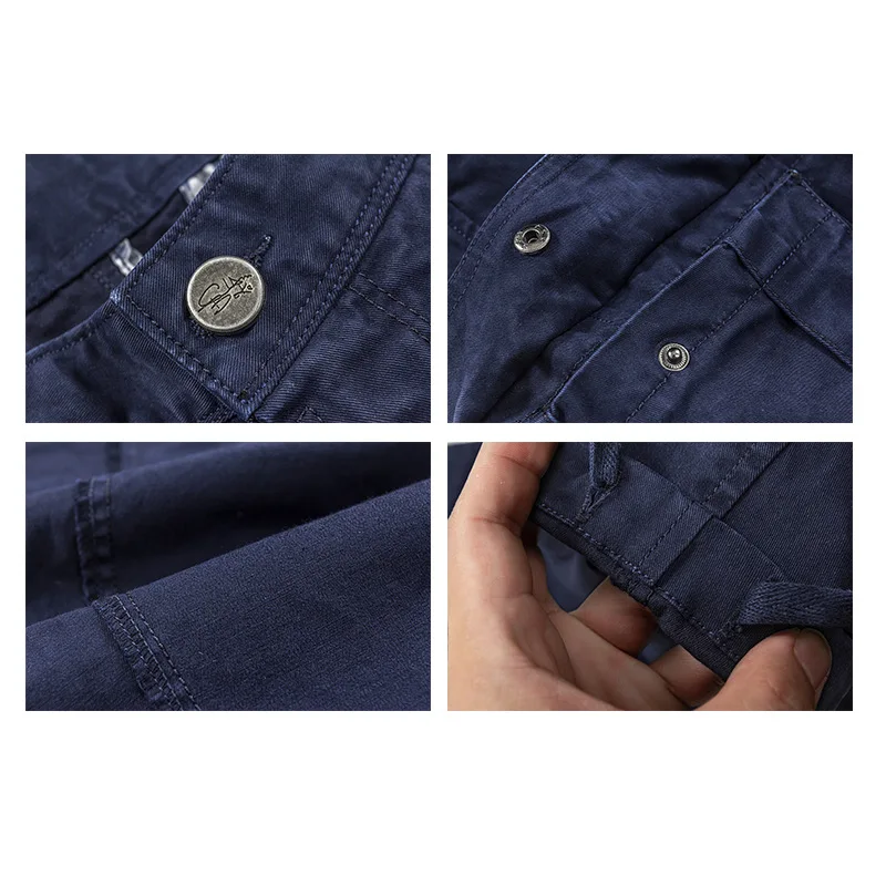 

Military Tactical Pants Men's Multi-Pocket Washed Cargo Pants Men's Loose Shrinkage Cotton Pants Comfort Top Pants, Size 28-38