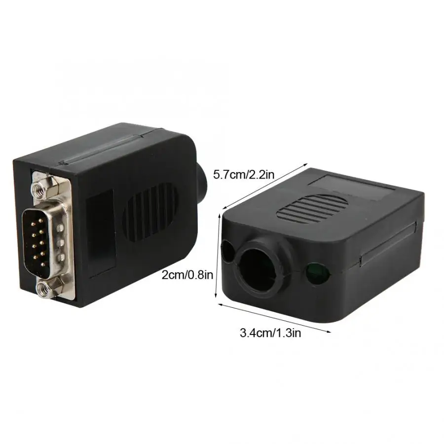 Conectores 2 шт. DB9 9Pin винт последовательный разъем для подключения терминала Мужской
