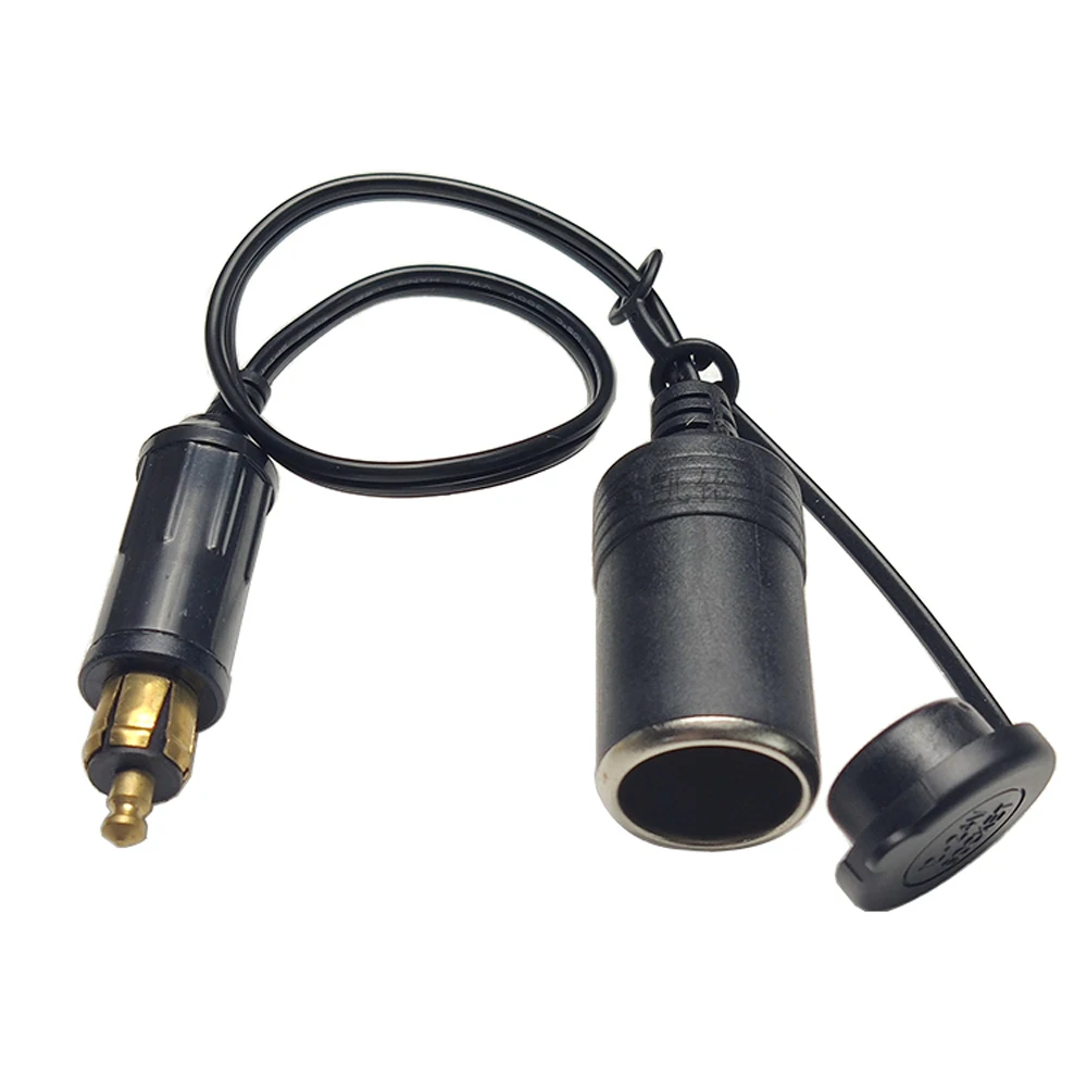JKM 12V Motorcycle Charger Extension Cord Car Socket 0.35m Adapter Power Lead Cable For BMW Scooter
