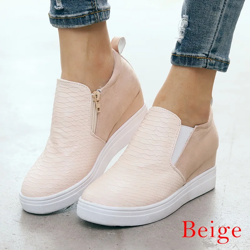 BEIGE Oeak(Прямая поставка) г. Женская повседневная обувь женская повседневная обувь Осенняя Уличная обувь - Цвет: BEIGE