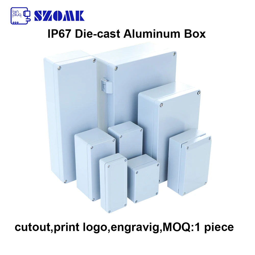 1 шт. IP 67 алюминиевый водонепроницаемый чехол для электроники светильник серого