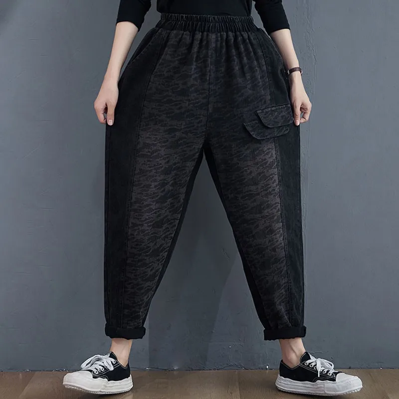 

High Waist Women Casual Boyfriend Jeans New 2021 Spring Simple Style Vintage All-match Loose Female Denim Harem Pants S3545