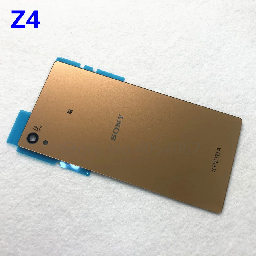 Z4 Gold Для sony xperia Z4 Z3 Plus Z3+ E6553 E6533 Задняя стеклянная крышка батарейного отсека Замена стеклянного корпуса+ NFC антенна - Цвет: Z4 Gold