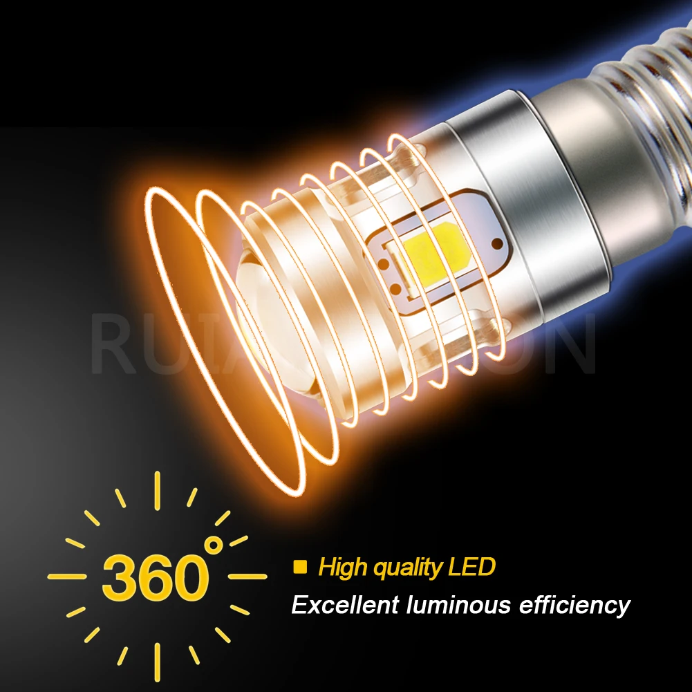 RUIANDSION 1 шт. E10 винтовая Базовая лампа фонарик сменный индикатор 2535SMD 500Lm точечный