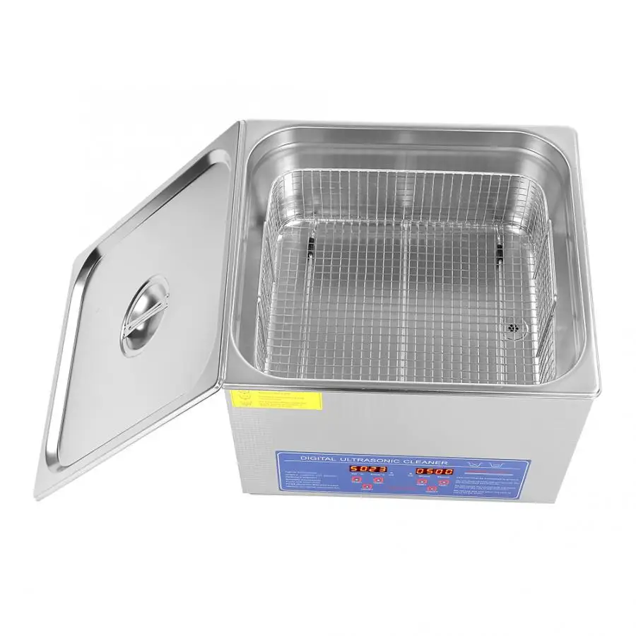 Desktop Ultrasonic Cleaner 15L Cleaning Machine Digital Stainless Ultrasonic Cleaner