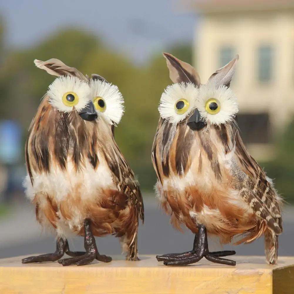 

Realistic and Cute Owl Statue Realistic Facial Expression Foam Plastic Simulated Owl Sculpture DIY Home Craft Decoration
