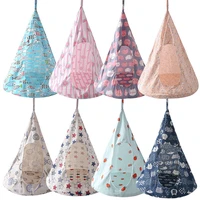 conical cat nest hammock hanging bed tent breathable linen sponge tent creative cone shape cage cover pet supplies