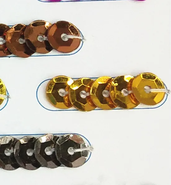 Dark Gold 11 шт.* 100 ярдов 9 мм круглая блестка углы ПВХ швейная машина катушка DIY аксессуары для рукоделия пользовательские цвета - Цвет: Dark Gold