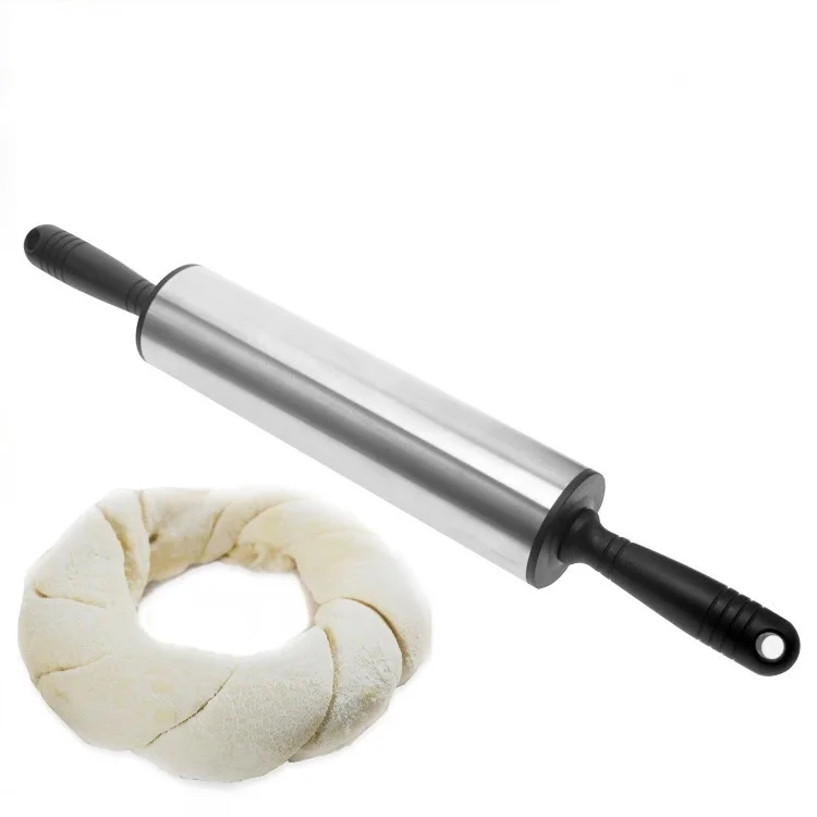 Вертлюги Из Нержавеющей Стали штифт антипригарный тесто ролик для выпечки пиццы
