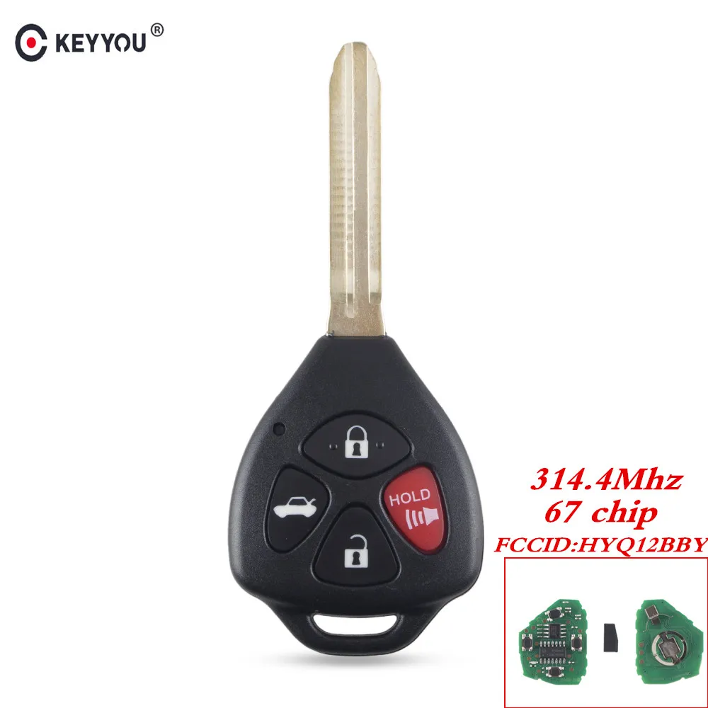 Ключ для Toyota Camry KEYYOU ключ Avalon Corolla Matrix RAV4 Venza Yari 4 кнопки пульт дистанционного