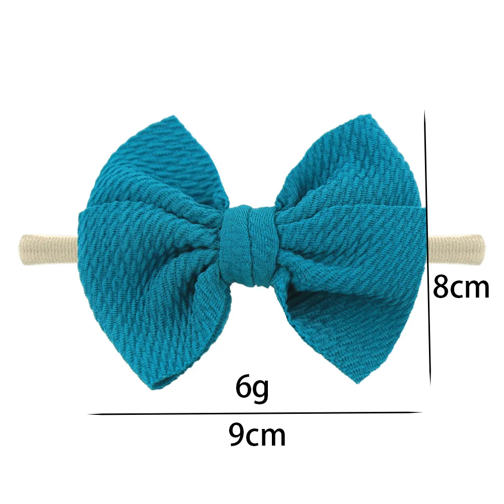 

1Pc Solid Color Baby Girl Turban Flower Bow Headbands Kids Elastic Hair Bands Newborn Photography Props Baby Hair Accessories