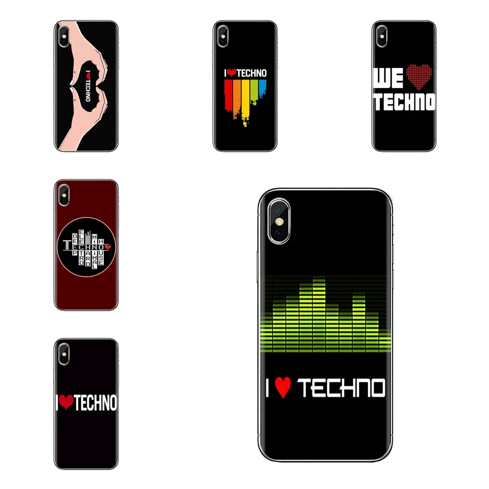 С надписью I Love техническая технология музыка силиконовый чехол для мобильного