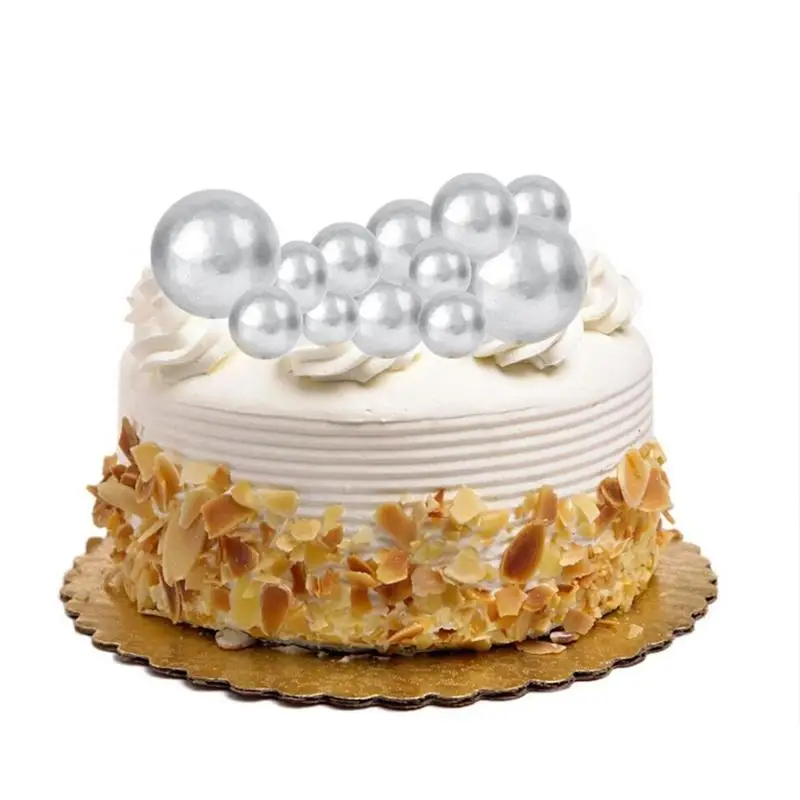 20Pcs Creative Round Ball Cake Topppers Simple Unique Shaped Cupcake Ornament Baking Decoration Accessories Party Supplies | Дом и сад