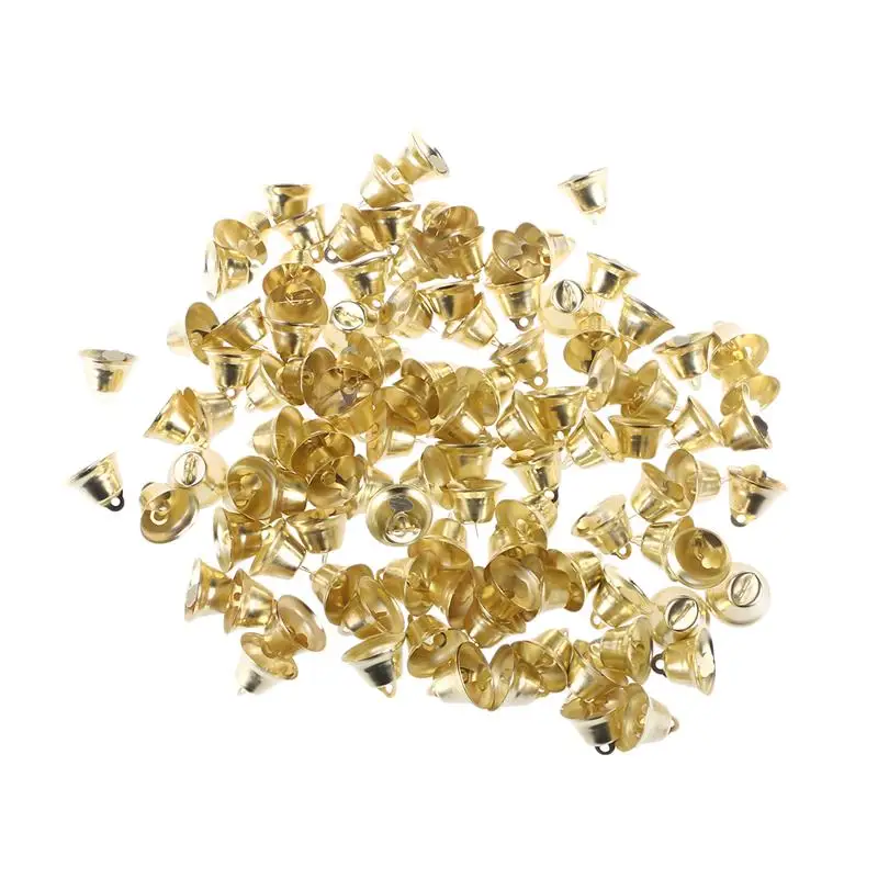 Маленький Колокольчик 1 см для домашних животных 50 шт. золотой подвесной