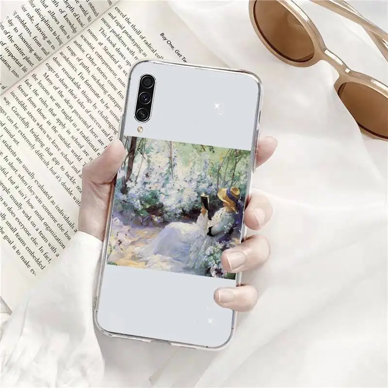 

Art oil painting beautiful fashion Phone Case Transparent For Samsung Galaxy A71 A21s S8 S9 S10 plus note 20 ultra