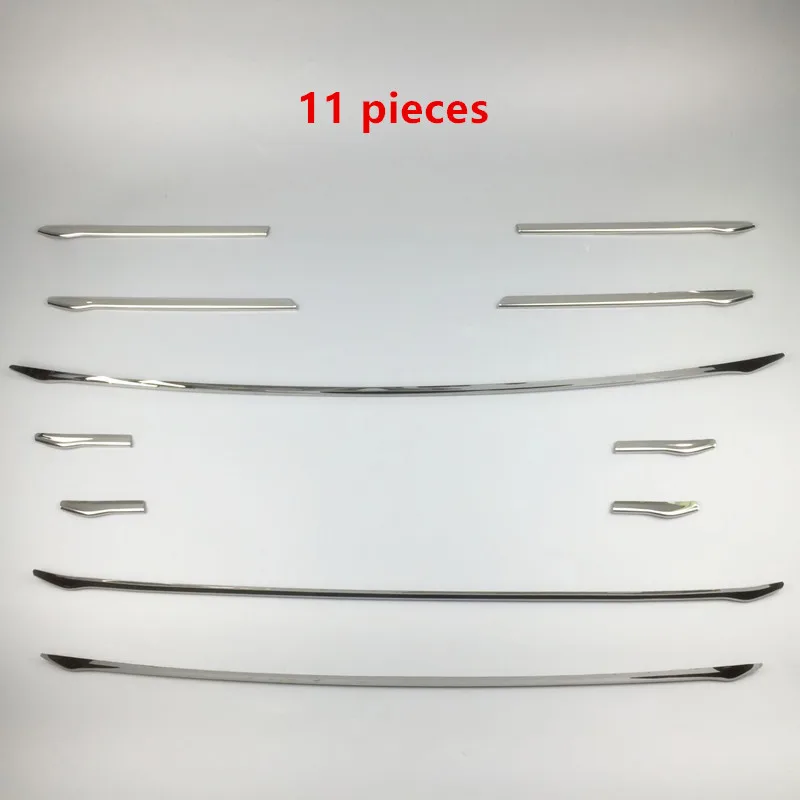 11 pieces CNORICARC Передняя средняя решетка решетки отделка полоски автомобиля Стайлинг бампер наклейка внешние аксессуары для Audi A4 B8 2013 - Название цвета: 11 pieces